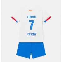 Echipament fotbal Barcelona Ferran Torres #7 Tricou Deplasare 2023-24 pentru copii maneca scurta (+ Pantaloni scurti)